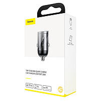 Адаптер автомобільний BASEUS Tiny Star Mini Quick Charge |1USB, QC3.0, 30W| (VCHX-A04) (VCHX-A0G) grey, фото 5