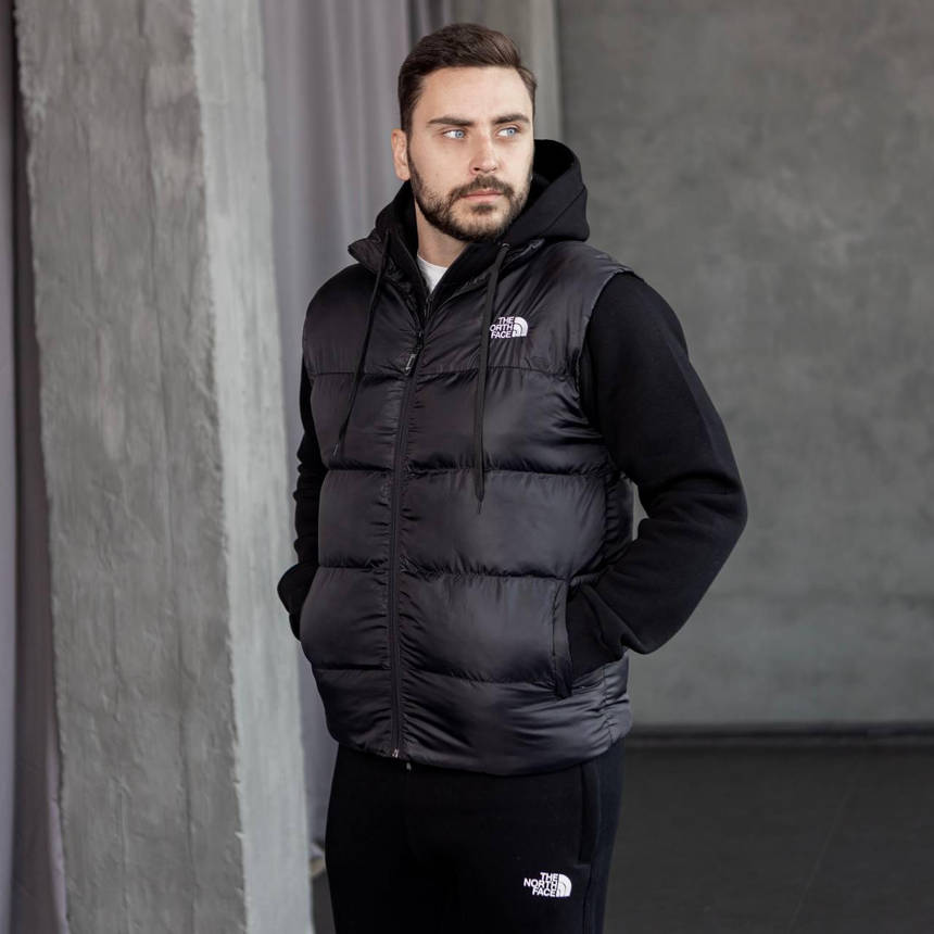 Зимовий чоловічий спортивний комплект із жилеткою 3в1 THE NORTH FACE спортивний комплект зип-худі штани жилетка, фото 1