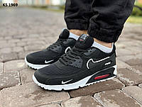 Чоловічі кросівки Nike Air Max 90 (чорно-білі). Спортивні кросівки 40-44 розмір