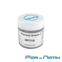 Теплопроводная паста (термопаста) серебряная карбоновая Halnziye HY710, банка - 10 грамм, теплопроводность -