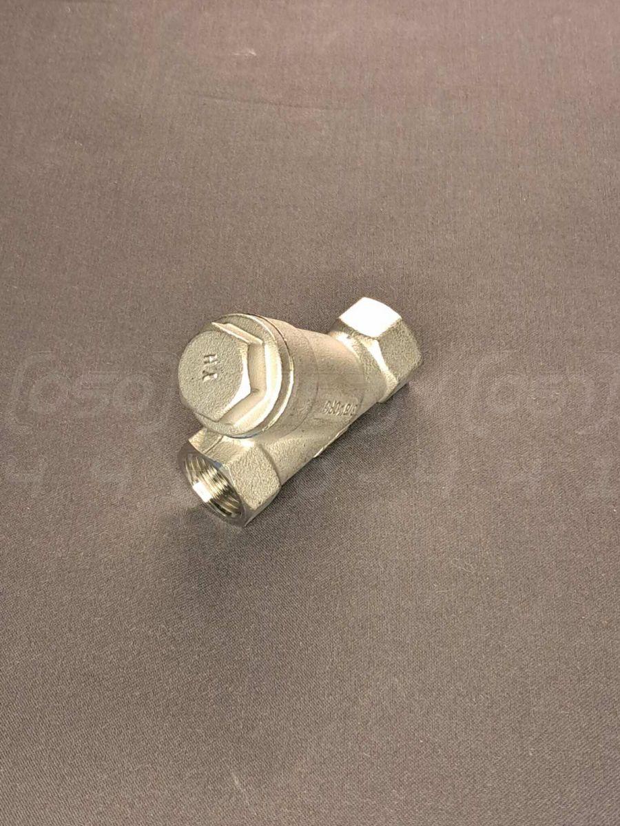 Фільтр муфтовий нержавіючий DN10 (3/8") н/ж сталь AISI304 (CF8), Y-подібний, Ру40 (800 PSI), 60 меш, BSPP