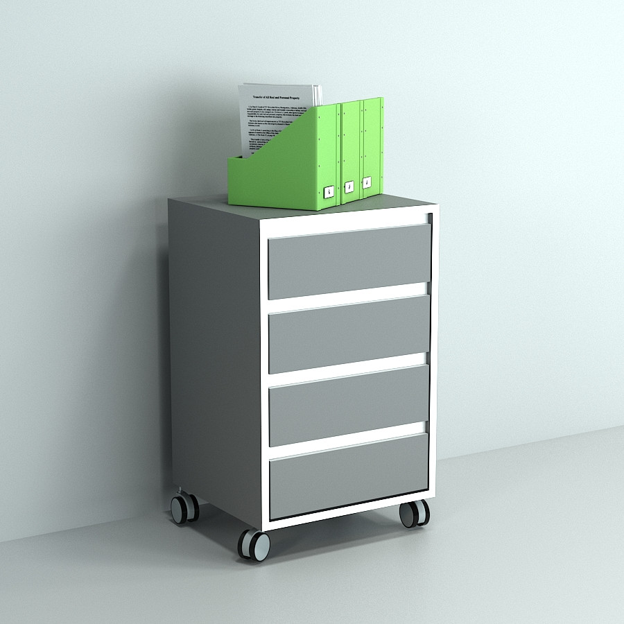 Офісна тумба на коліщатках, підлогова тумба з висувними ящиками в офіс кабінет кабінет кабінет ГМ-1 Гамма Сти, фото 1
