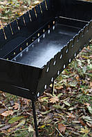 Мангал-валіза 3 мм на 10 шампурів Мангал похідний складаний Мангал валіза на 10 шампурів, фото 7