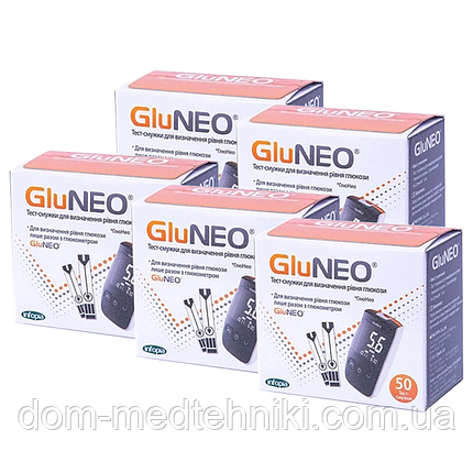 Тест-смужки для глюкометра GluNeo (ГлюНео), 250 шт., фото 1