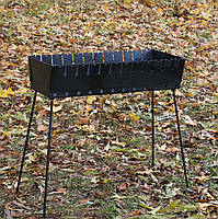 Мангал-валіза 3 мм на 10 шампурів Мангал похідний складаний Мангал валіза на 10 шампурів, фото 6