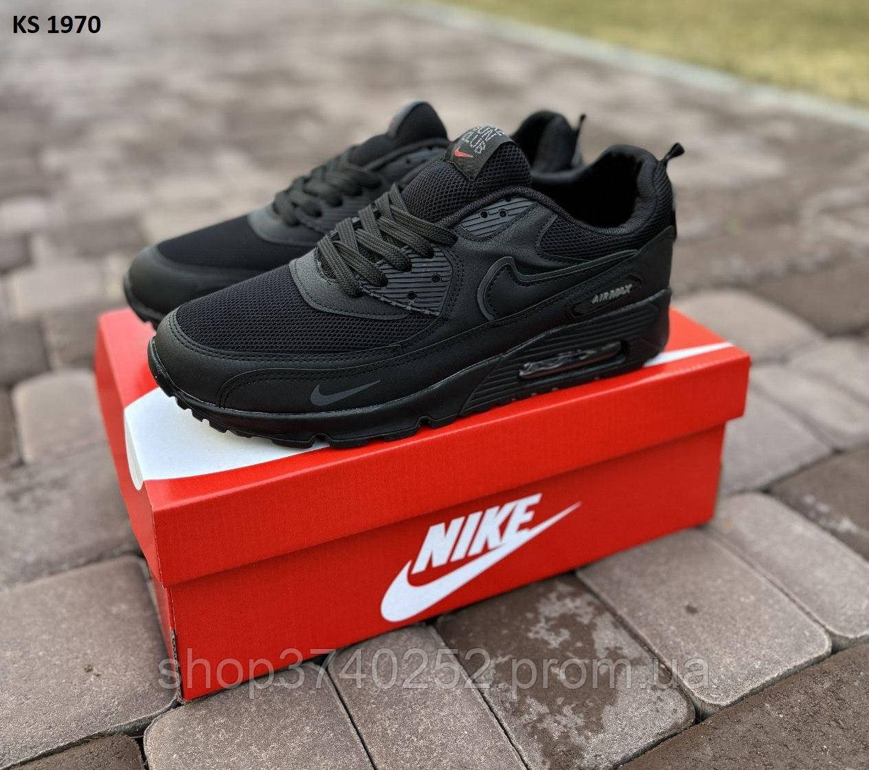 Чоловічі кросівки Nike Air Max 90 (чорний колір). Спортивні кросівки 40-44 розмір