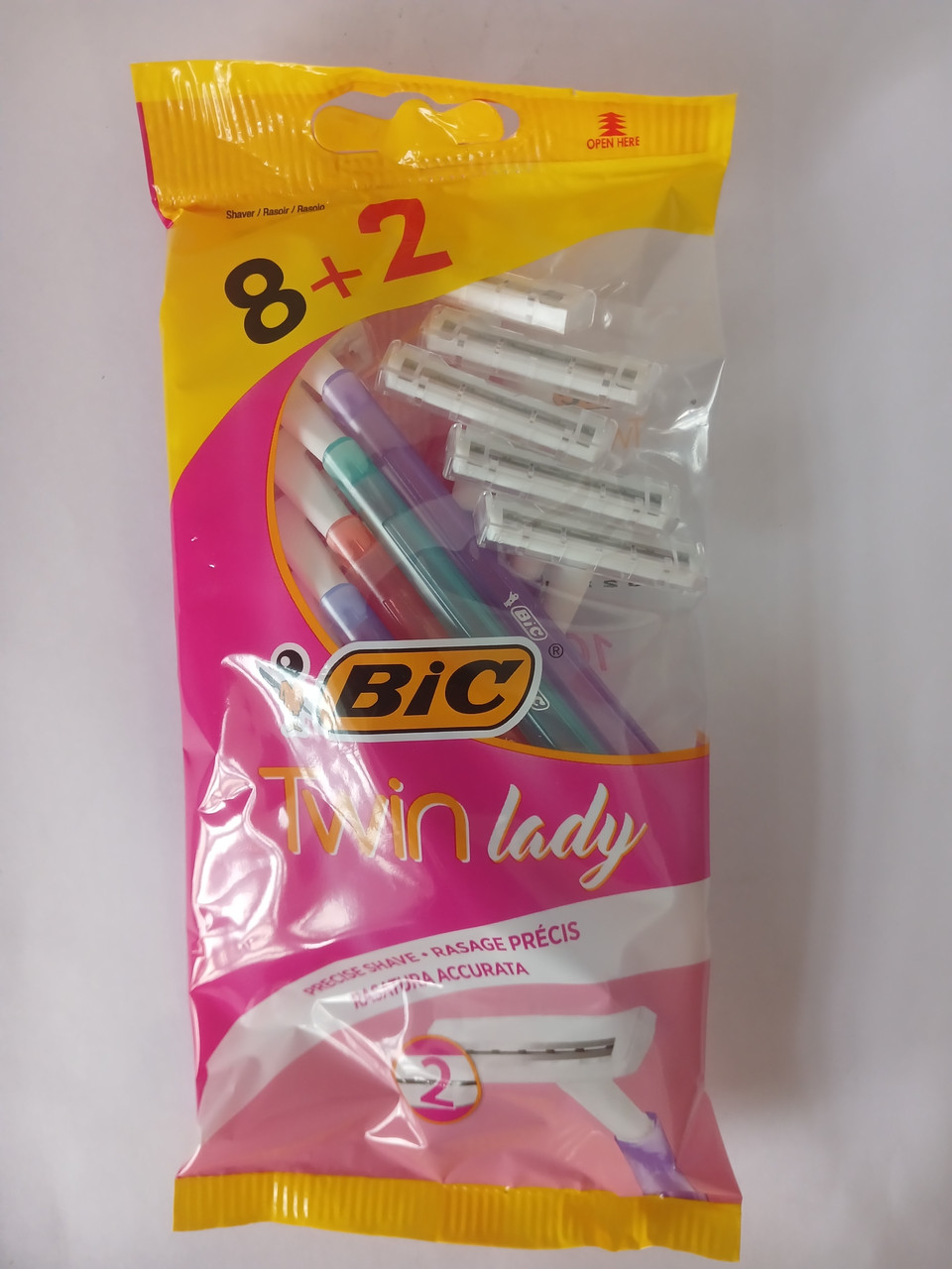 Верстат жіночий одноразовий для гоління BiC Twin Lady 10 шт. (8+2) (Бік оригінал)