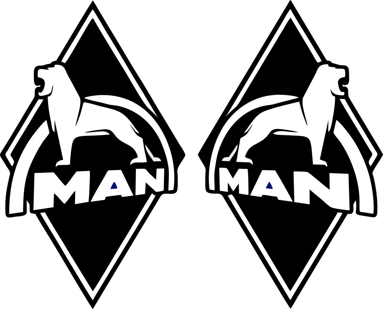 Комплект наклейок на двери  MAN  50 х 30 см, фото 1