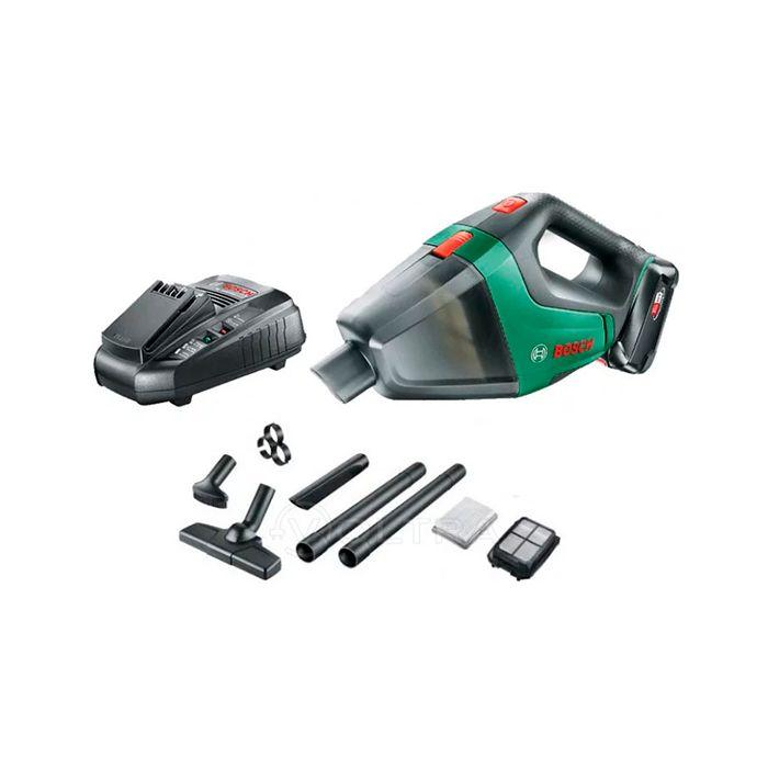 Пилосос акумуляторний Bosch UniversalVac 18 SET з 1 акб PBA 18 V 2,5 Ah W-B та з/п AL 1830 CV (06033B9103), фото 1