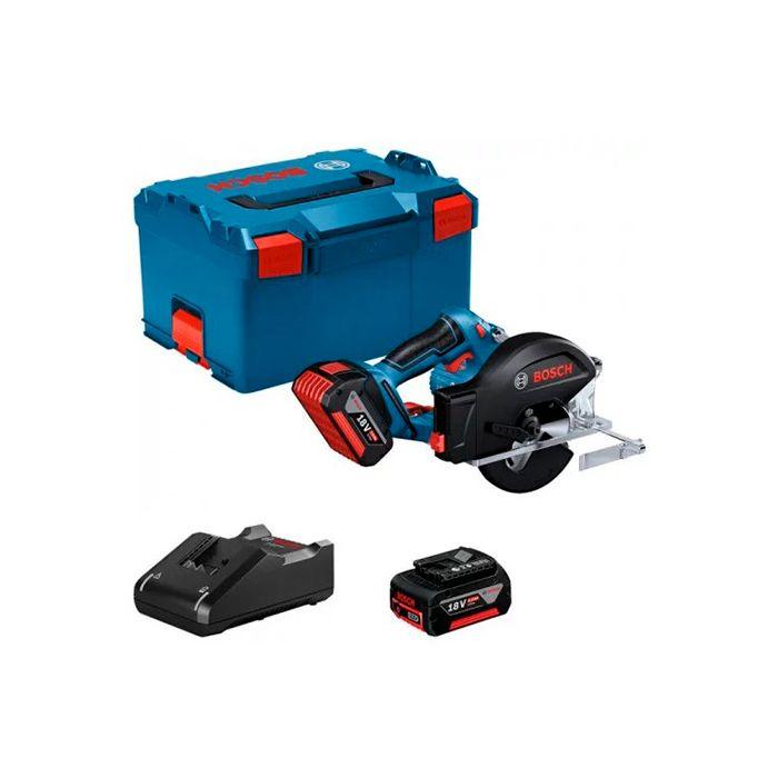 Акумуляторна циркулярна пила Bosch Professional GKM 18V-50 в L-Boxx 238 з 2 акб GBA 18V 5.0Ah та з/п GAL, фото 1