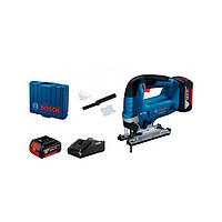 Акумуляторний лобзик Bosch Professional GST 185-LI з 2 акб GBA 18 В 4.0 Ah і з/п GAL 18V-40 у кейсі