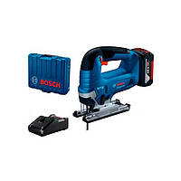 Акумуляторний лобзик Bosch Professional GST 185-LI з акб GBA 18 В 4.0 Ah і з/п GAL 18V-20 у кейсі (06015B3023)