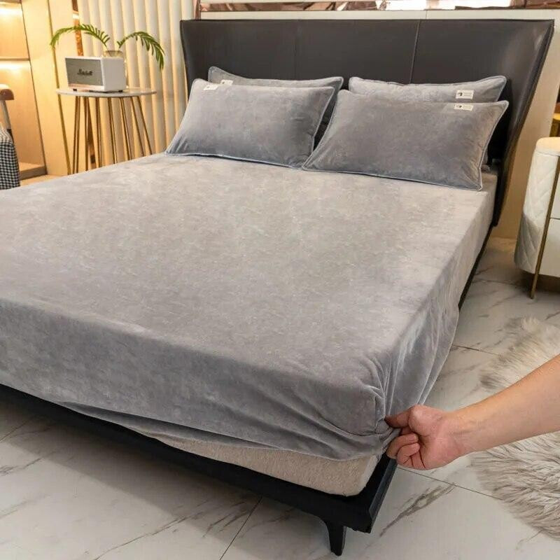 Вишукане простирадло на резинці 180x200, тканина "Велюр"