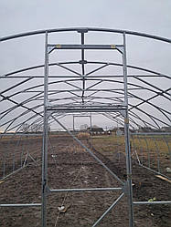 Каркас тепличний оцинкований 6х6х2,8 м для фермерської теплиці