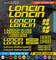 Loncin LX250GY-3G Ds2 комплект наклейок, наклейки на мотоцикл, скутер, квадроцикл. наліпки