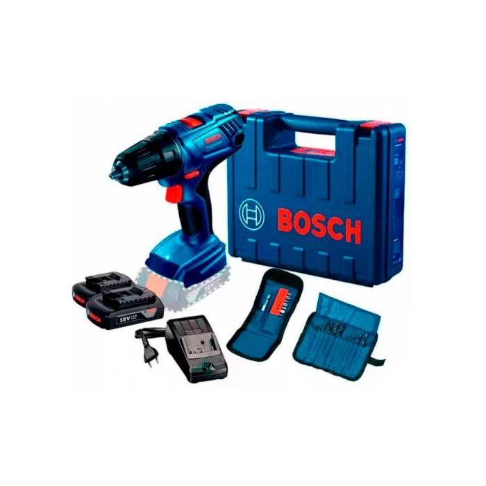 Акумуляторний дриль-шурупокрут Bosch Professional GSR 180-Li з 2 акб GBA 18V 2.0 Ah, з/п GAL 18V-20, набором