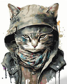 Картина за номерами "Крутий кіт", в термопакеті 40*50см, ТМ Стратег, Україна