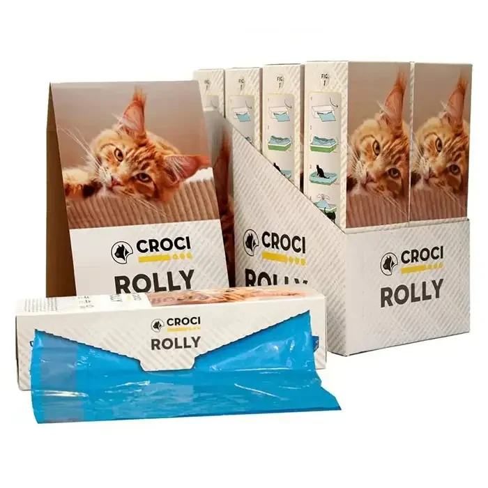 Фото - Туалет для кота Croci Пакеты для кошачьих туалетов  Rolly пластик крепкие с ручками (14,5x2 