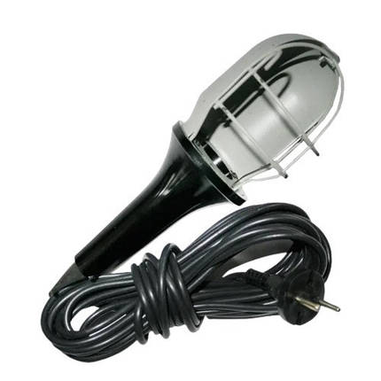 Лампа переносна карболіт 5 метрів з вимикачем 250 В,100 Вт Україна, фото 1