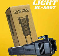 Ручной аккумуляторный фонарь Bailong BL-S007 со стеклобоем, магнитом и ножиком для ремней 9103