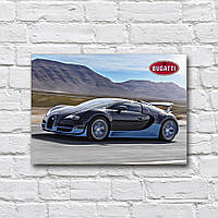 Деревянный постер «Bugatti Veyron» 210х297 мм