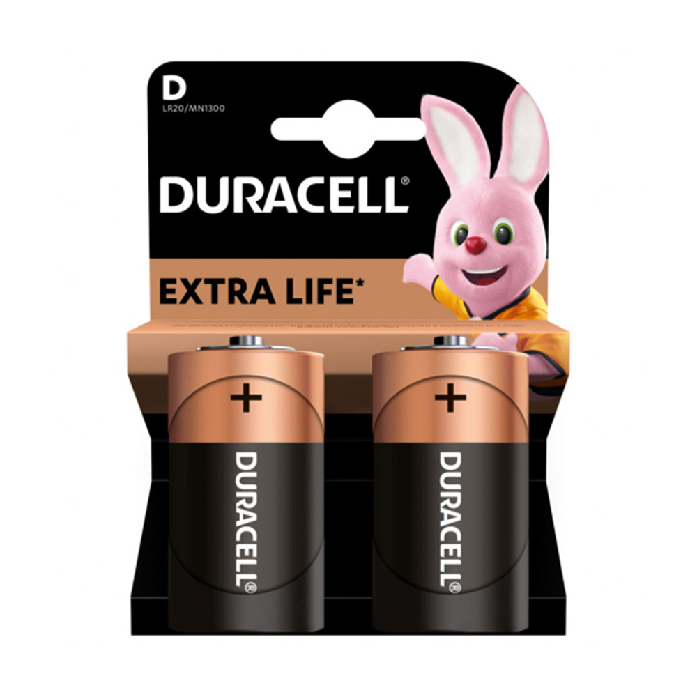 Батарейки D (LR20) Duracell Basic Alkaline (1.5v) 2шт., фото 1
