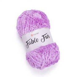 Турецька пряжа для  вязання Fable Fur  (фабл фур) 978 рожевий