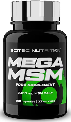 Для суглобів і зв'язок Scitec Mega MSM 100 капс, фото 1