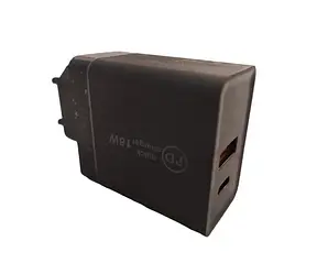 Мережний зарядний пристрій адаптер Fast Charge 220v 18w PD 889 USB+type C