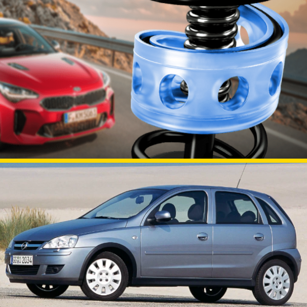 Автобафери силіконові на передні пружини Opel Corsa C 2000-2006 (проставки, подушки пружини)