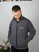 Флісова кофта Synevyr 260 з вашим Логотипом Сіра, фото 6