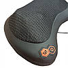 Масажер, масажна роликова подушка для дому та машини Massage pillow CHM-8028 3 режими швидкості Чорна, фото 3