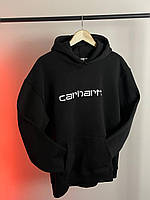 Carhartt худи мужское флис черное (Размеры: S M L XL) Premium Качество