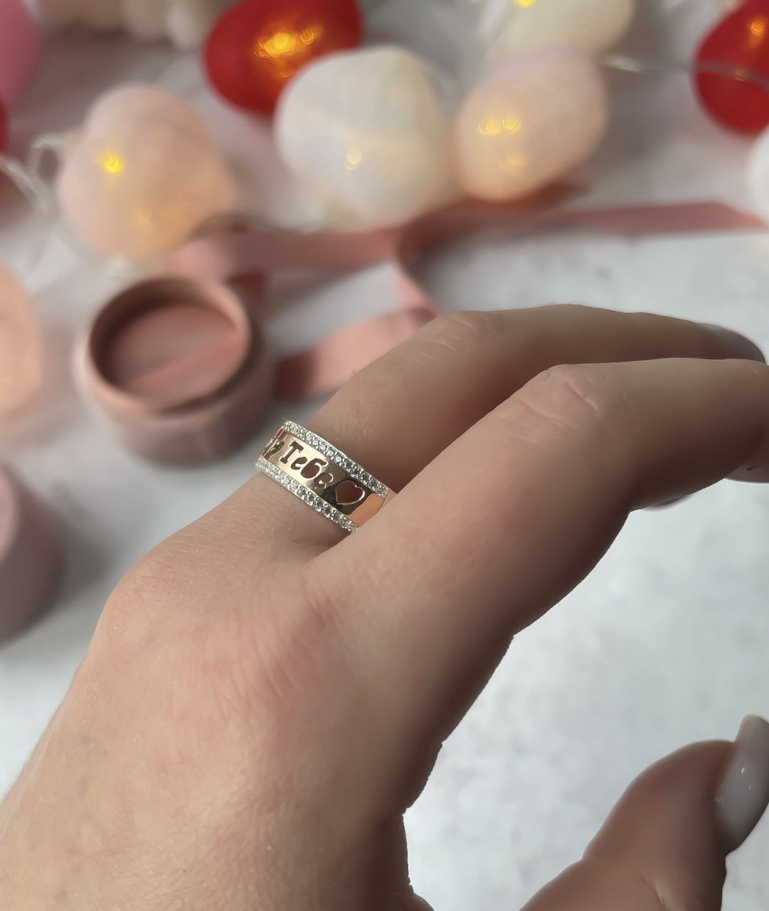 Серебряное кольцо с надписью "Я тебя люблю" Модные кольца женские из серебра 925 пробы - фото 6 - id-p172636987