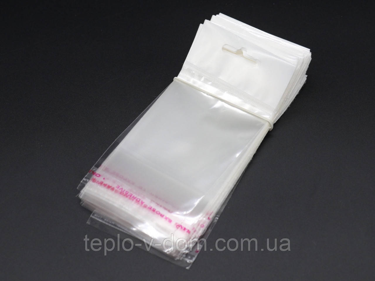 Поліпропіленові пакети з європідвісом прозорі 7х7см +клапан. 25мкр. 100шт/уп.