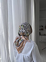 Платок LOUIS VUITTON шелк 90*90см , Шелковый платок Луи Витон черно-белый