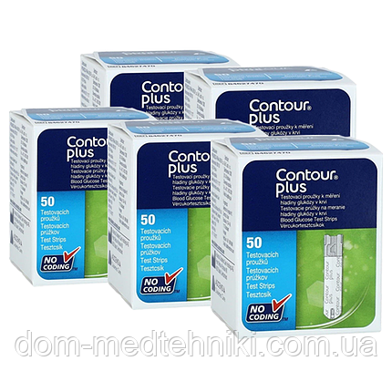 Набір Тест-смужок Контур Плюс | Contour Plus, 5 уп. (250 шт.), фото 3