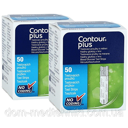 Набір Тест-смужок Контур Плюс | Contour Plus, 2 уп. (100 шт.), фото 3