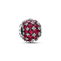 Серебряная бусина Pandora Розовое блестящее паве 792630C04