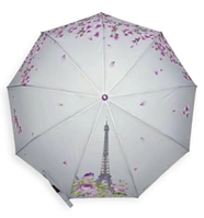Женский зонт Toprain 625 полуавтомат 9 спиц Эйфелева башня