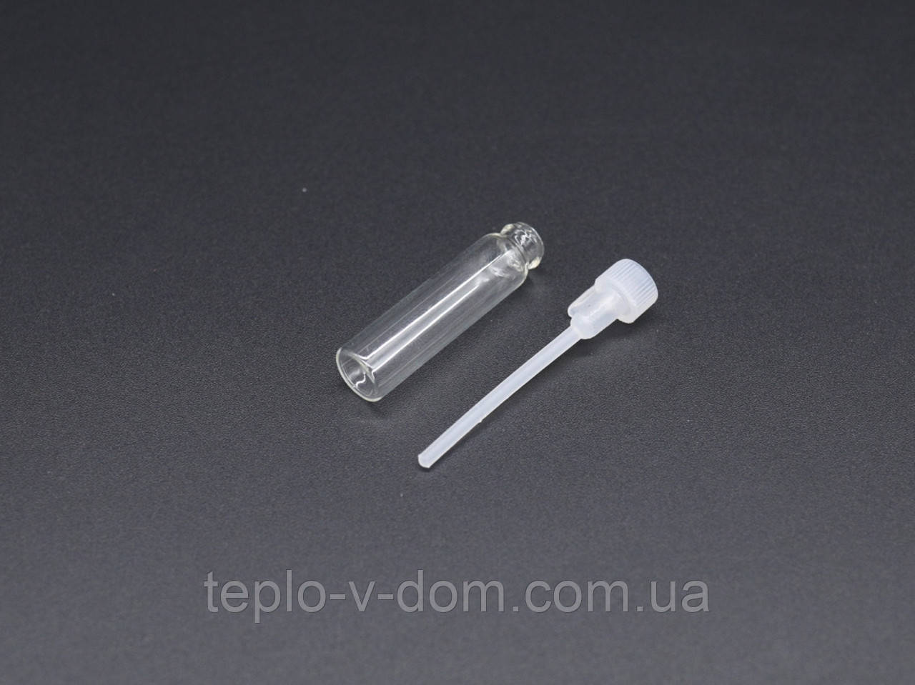 Скляні пляшечки. Пробники. Біла кришечка. 9х34мм 1мл