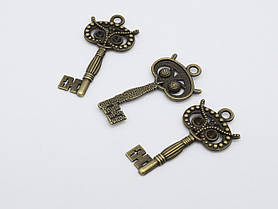 Ключики з металу для декору 60х30 мм Товари для рукоділля та творчості