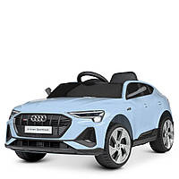 Детский электромобиль Машина Audi E-TRON M 4806EBLR-4 одноместный, кожаное сидение, MP3, USB / голубой