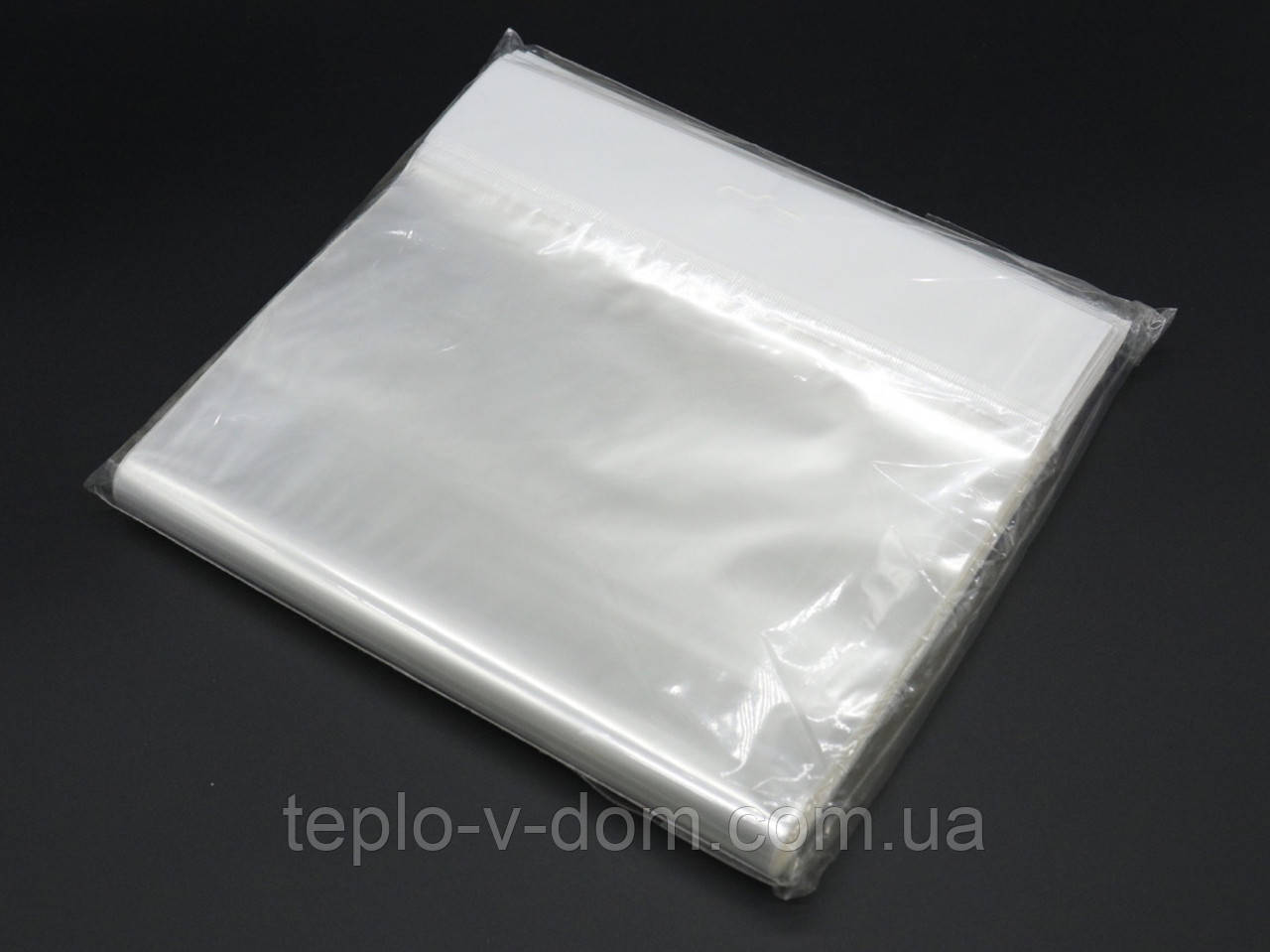 Поліпропіленові пакети з європідвісом. 30х22см+клапан А4. 25мкр. 100шт/уп.