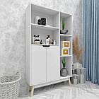 Стелаж для дому W19 на дерев'яних ніжках. Полиця для книг етажерка, поличний стелаж книжкова шафа