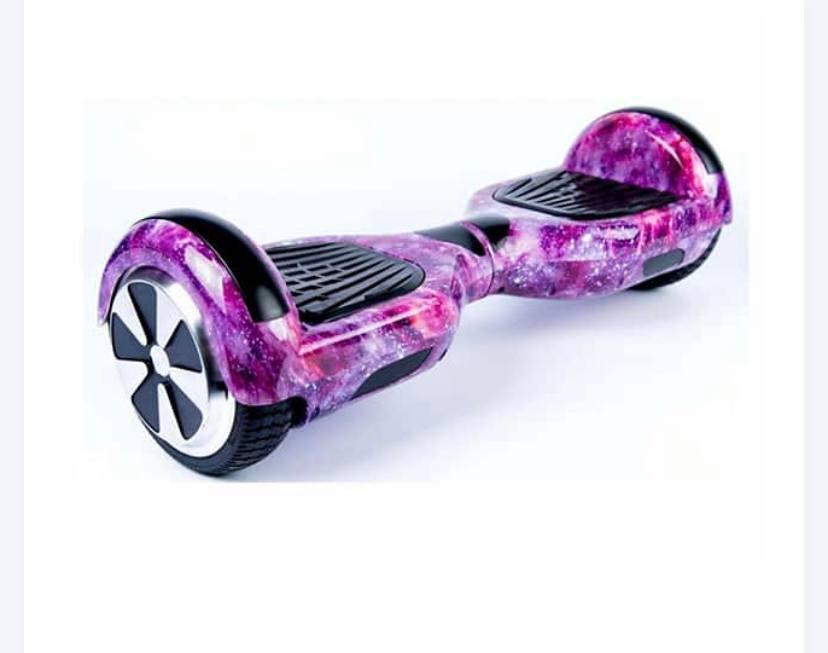 Гироскутер для детей и взрослых 6.5 колеса, гироборд фиолетовый космос с самобалансом - фото 2 - id-p2114311097