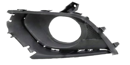 Решітка бампера переднього Opel Corsa E 14-19 FPS ліва чорна з отвором під ПТФ, фото 1