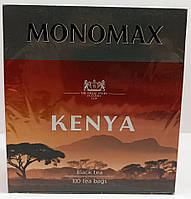 Мономах Kenya чорний листовий байховий чай Кенія 100 пакетів по 2 гр