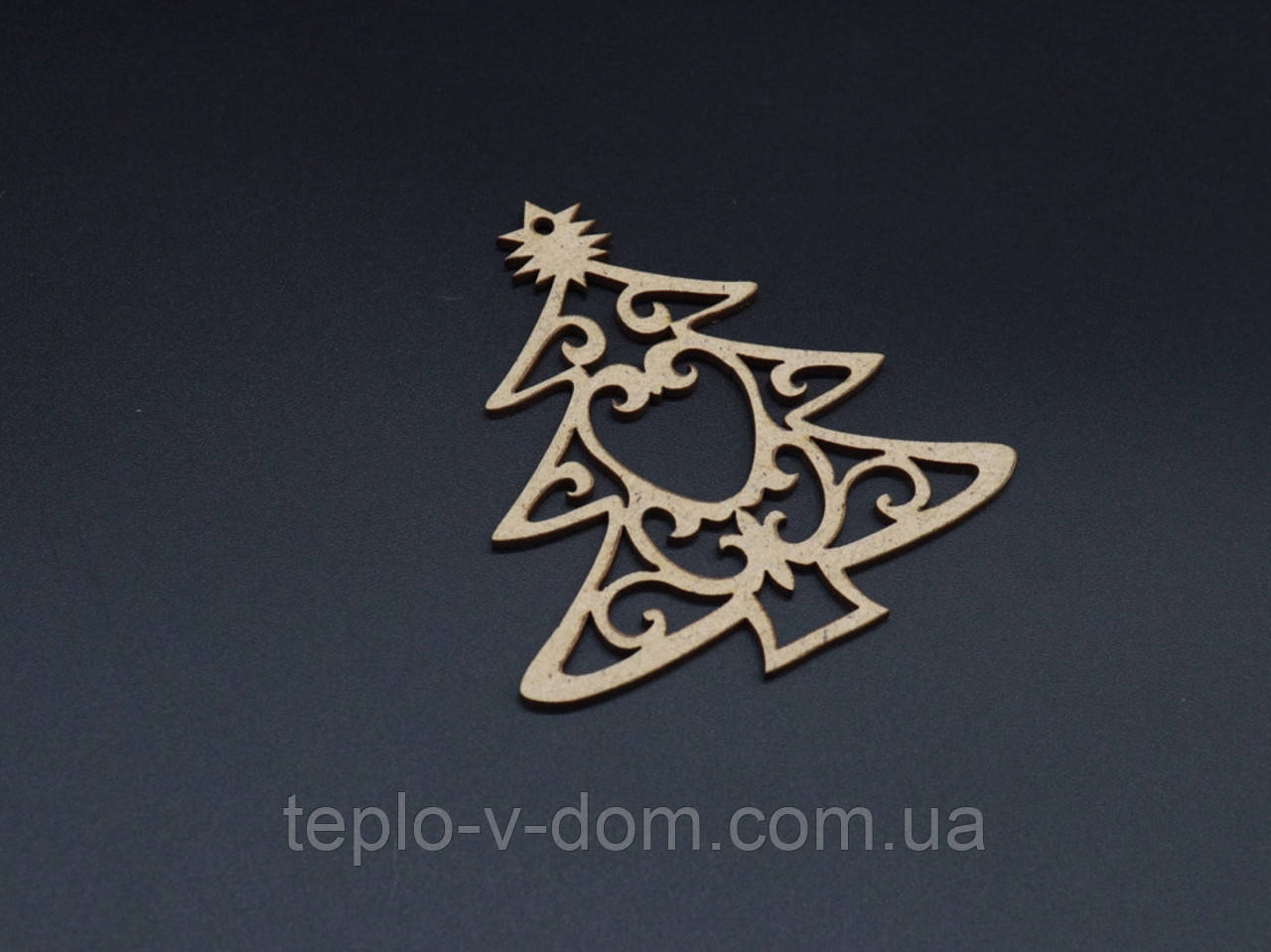 Дерев'яна новорічна заготовка під розпис. Ялинка. ДВП. 9х9см