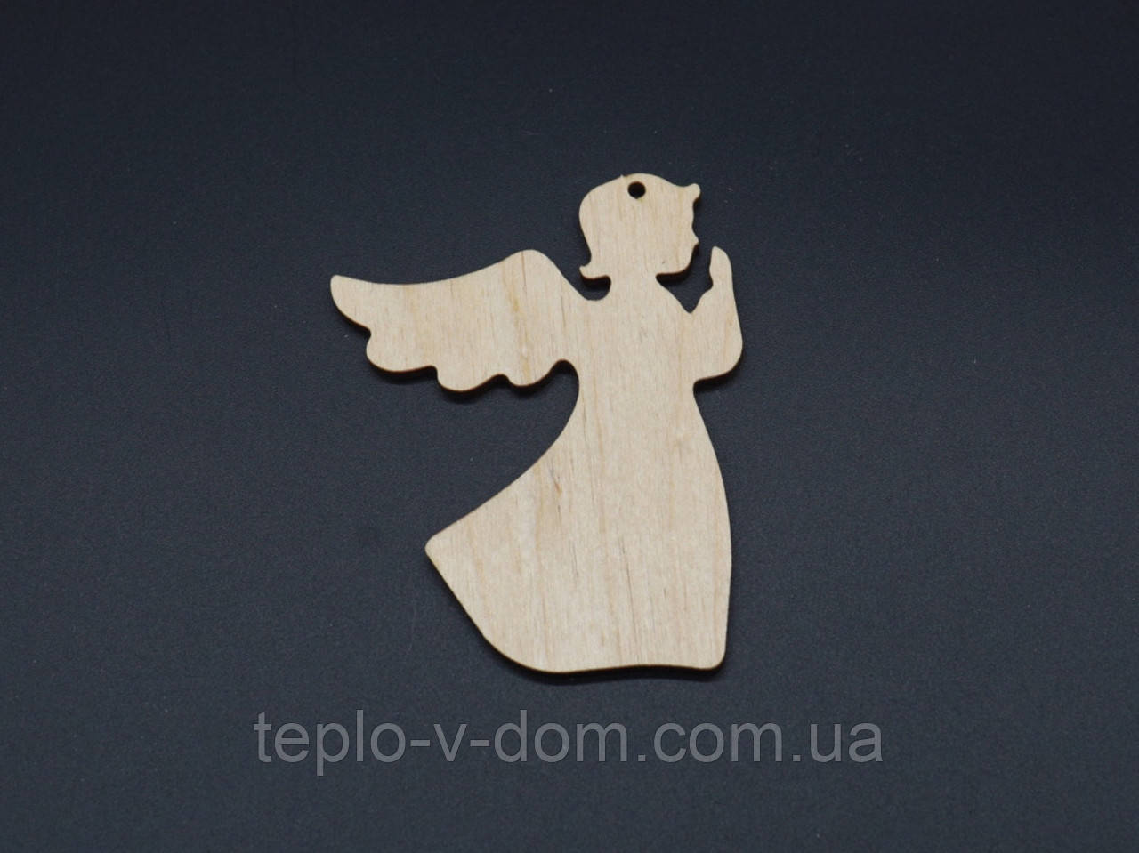 Дерев'яна новорічна заготовка під розпис. Ангелок. Фанера. 9х8см